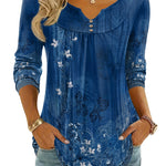 Nadorine Dressy Casual Fashion V-neck Fall Blouses for Women Casual Work Office Loose Fit 2026 | Under $40