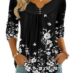 Nadorine Dressy Casual Fashion V-neck Fall Blouses for Women Casual Work Office Loose Fit 2026 | Under $40