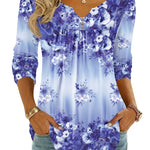 Nadorine Dressy Casual Fashion V-neck Fall Blouses for Women Casual Work Office Loose Fit 2026 | Under $40