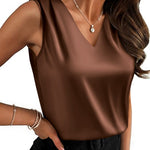 Nadorine Dressy Casual Satin Camisole Tank Tops for Women Elegant Office Work Dressy 2026 | Under $25