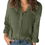 Zeagoo Zeagoo Women's Casual Loose 100% Cotton Long Sleeve Blouse for Women Casual Work Office Loose Fit 2026 | Under