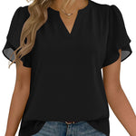 Casual Elegant Flowy Chiffon Blouse (US Only)
