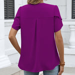 Casual Elegant Flowy Chiffon Blouse (US Only)