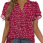 Casual Elegant Flowy Chiffon Blouse (US Only)