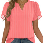 Casual Elegant Flowy Chiffon Blouse (US Only)