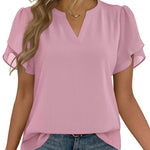 Casual Elegant Flowy Chiffon Blouse (US Only)