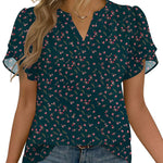 Casual Elegant Flowy Chiffon Blouse (US Only)