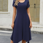 Casual A-Line Flowy T-Shirt Dress with Pockets (US Only)