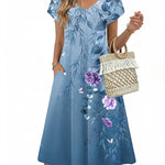 Summer Casual Pleated Midi Sundress With Pockets (US Only)