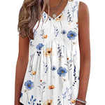Casual Summer V Neck Babydoll Tank Top (US Only)