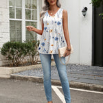 Casual Summer V Neck Babydoll Tank Top (US Only)
