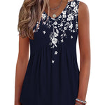 Casual Summer V Neck Babydoll Tank Top (US Only)