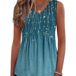 Casual Summer V Neck Babydoll Tank Top (US Only)