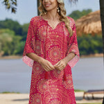 Nadorine Women's Boho Mini Dress with Pockets (US Only)