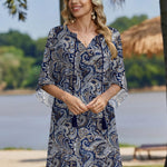 Nadorine Women's Boho Mini Dress with Pockets (US Only)