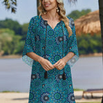 Nadorine Women's Boho Mini Dress with Pockets (US Only)