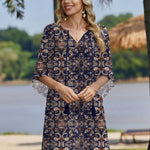 Nadorine Women's Boho Mini Dress with Pockets (US Only)