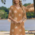 Nadorine Women's Boho Mini Dress with Pockets (US Only)
