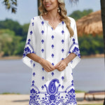 Nadorine Women's Boho Mini Dress with Pockets (US Only)