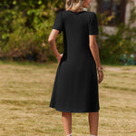 Casual Floral Midi Sundress with Pockets (US Only)