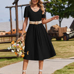 Casual Floral Midi Sundress with Pockets (US Only)