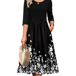 Nadorine Casual Flowy A-Line Midi Sundress with Pockets for Women Casual Beach Vacation Summer 2026