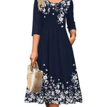 Nadorine Casual Flowy A-Line Midi Sundress with Pockets for Women Casual Beach Vacation Summer 2026