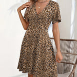 A-Line Ruffle Sleeve Casual Sundress with Pockets (US Only)