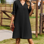 Nadorine Casual Hawaiian Ruffle Sleeve Shift Dress for Women Casual Summer Vacation 2026
