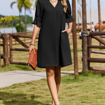 Nadorine Casual Hawaiian Ruffle Sleeve Shift Dress for Women Casual Summer Vacation 2026