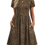 Short Sleeve A-line Mini Dresses with Pockets (US Only)