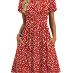Short Sleeve A-line Mini Dresses with Pockets (US Only)