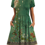 Short Sleeve A-line Mini Dresses with Pockets (US Only)