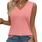 Business Casual V Neck Loose Fit Tank Top (US Only)
