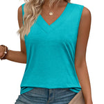 Business Casual V Neck Loose Fit Tank Top (US Only)