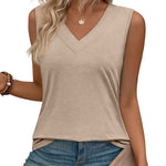 Business Casual V Neck Loose Fit Tank Top (US Only)