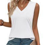 Business Casual V Neck Loose Fit Tank Top (US Only)