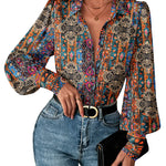 Elegant Lantern Long Sleeve Blouse (US Only)