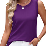 Summer Crew Neck Ribbed Knit Tank Top (US Only)