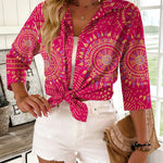 Nadorine Business Casual 3/4 Sleeve V Neck Collared Blouse for Women Casual Business Work Office 2026 | Under $40