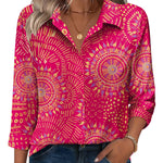 Nadorine Business Casual 3/4 Sleeve V Neck Collared Blouse for Women Casual Business Work Office 2026 | Under $40