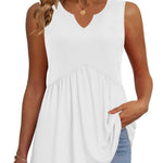Flowy Peplum Hem Babydoll Blouse (US Only)