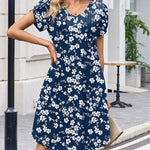 Nadorine Women's Casual A Line Tulip Sleeve Summer Dress (US Only)