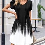 Nadorine Women's Casual A Line Tulip Sleeve Summer Dress (US Only)