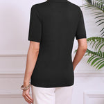 Nadorine Casual Office Short Sleeve Knitted Polo Tops for Women Casual Work Office Loose Fit 2026 | Under $40