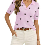 Nadorine Casual Office Short Sleeve Knitted Polo Tops for Women Casual Work Office Loose Fit 2026 | Under $40