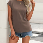 Nadorine Effortless Style Cap Short Sleeve Tops for Women Casual Work Office Loose Fit 2026 | Under $25