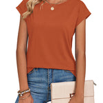 Nadorine Effortless Style Cap Short Sleeve Tops for Women Casual Work Office Loose Fit 2026 | Under $25