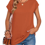 Nadorine Effortless Style Cap Short Sleeve Tops for Women Casual Work Office Loose Fit 2026 | Under $25
