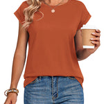 Nadorine Effortless Style Cap Short Sleeve Tops for Women Casual Work Office Loose Fit 2026 | Under $25